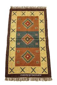 handmade wool jute rug navajo kilim