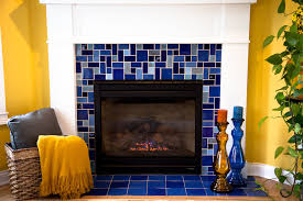 Sapphire Blue Craftsman Fireplace