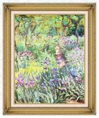 Iris Garden At Giverny 11x14 Framed Art