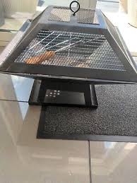 Square Fire Pit Bbq Grill Heater Outdoo
