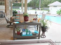 Outdoor Buffet Table Using A Side Table