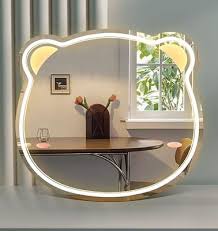 Shatterproof Dimmable Bear Neon Mirror