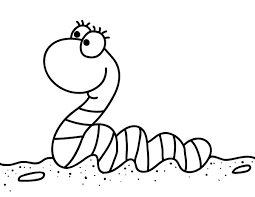 All inchworm worm image inch coloring page clip cartoon worksheet letter black and white illustration of an inchworm holding a pencil and a ruler. Worms Coloring Pages Coloring Home