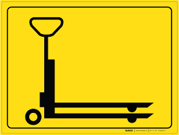 Use the handle to jack up the pallet jack. Pallet Jack Parking Floor Marking Sign Creative Safety Supply