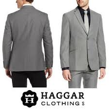Details About Haggar Charcoal Grey Tailored Suit Coat Jacket Blazer Mens 36 Short S New Tag