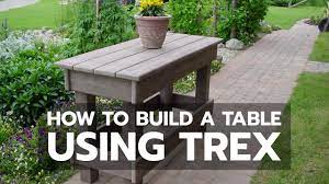 build a table using trex