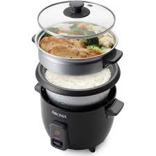 With three separate compartments, this appliance simultaneously cooks a full meal, and a simple dial ensures effortless control. Rice Cooker Food Steamer Nonstick Cooking Pot 6 Cup Black Kitchen Appliance New Ebay