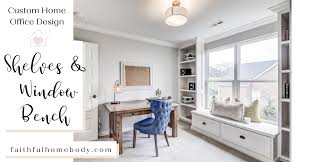 custom home office design shelves