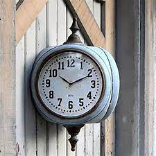 Double Sided Train Station Clock