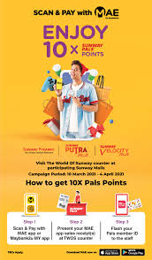 It brings convenience to customers so that they do not have to perform manual bank transfer to you. Sunway Pals Promotions Earn 10x Pals Points With Mae