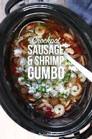 crockpot sausage and shrimp gumbo the
