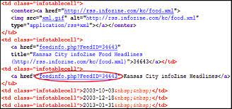 html code for the webpage in fig