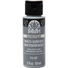 We create beautiful, versatile, innovative, rich, creamy chalk and mineral paint, and we believe it is quite simply the best paint in the world! Shop Plaid Folkart Multi Surface Satin Acrylic Paints Classic French Gray 2 Oz 7277 7277 Plaid Online
