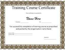 10 Training Certificate Templates Word Excel Pdf