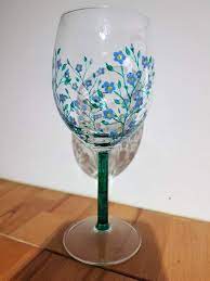 Hand Painted Wine Glass With Unique
