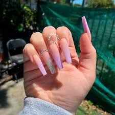 Black nails with designs coffin ombre nails acrylic nails glitter ombre glitter ombre nails. Pretty Purple Nails Designs For Inspiration Cute Manicure