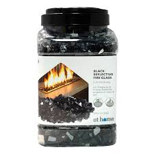 Black Thick Reflective Fire Glass 5