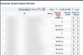 importing final grades from canvas into