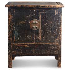antique chinese side cabinet in black