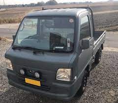 スバル軽トラックをイーグルブルーグレーで刷毛塗り全塗装 車 塗装 軽トラック スバル