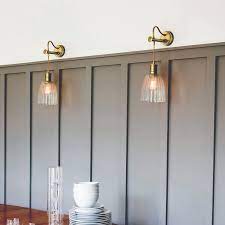 Aged Brass Hanging Wall Light R S