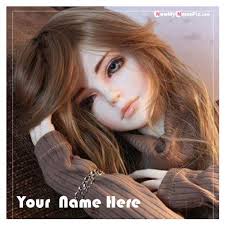 sad cute doll dp name pictures