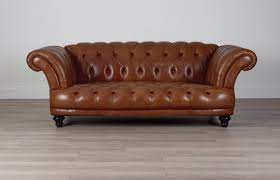 st edmund vine brown leather sofa