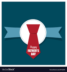 Happy Fathers Day Card Design With Big Tie