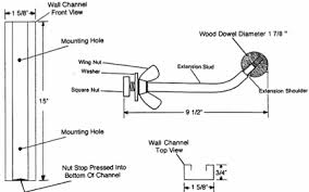 wall mounted adjule bracket ballet