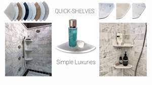 QUICK SHELF - How to install Marble Shower Corner Shelf - No Drilling. No  Cutting. No Tools - YouTube