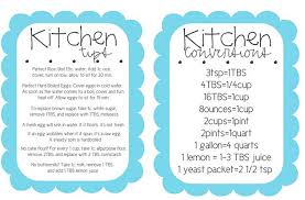 Free Cute Kitchen Measurement Conversion Chart Printable