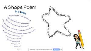 how to write a shape poem you