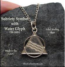 sterling silver sobriety pendant