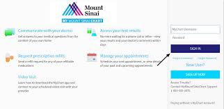 Mychart Mountsinai Org Mt Sinai Account Login Process