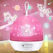 Pink Z Yql Unicorn Night Light Unicorn Gifts For Girls Unicorn Light Projector Stars Moon Projector