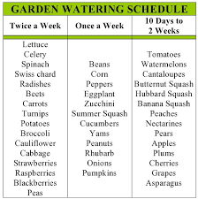 Garden Watering Schedule Vegetable Garden Water Garden
