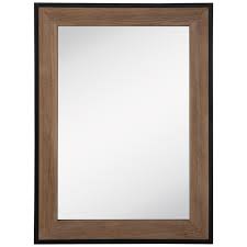 rustic rectangle wood wall mirror
