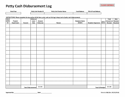 40 Petty Cash Log Templates Forms Excel Pdf Word