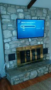 tv onto an uneven surface stone