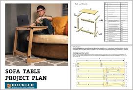 diy sofa table or tv tray project plan