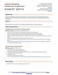 carpet cleaning technician resume