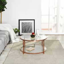 Small Round Coffee Table In Glass And
