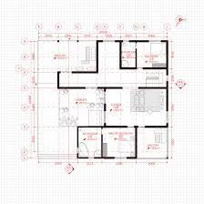 modern house office architecture plan