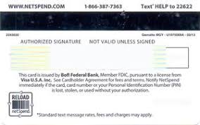 Netspend doesn't require a credit check to activate a netspend prepaid card, you'll need to provide a social security number (ssn). Bank Card Bofl Federal Bank Netspend Visa Bofl Federal Bank United States Of America Col Us Vi 0597