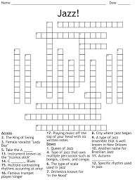 jazz crossword wordmint