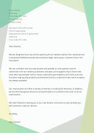 business location letter template