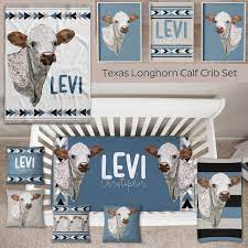 Texas Longhorn Cow Baby Boy Crib