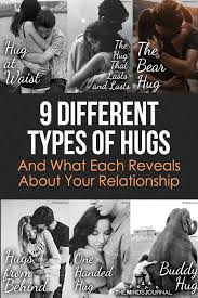 9 diffe types of hugs and what each