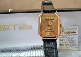 Антиквариат - Архив - Золотые часы Мак Тайм, мужские, 585 пробы, Россия.