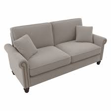 Bush Furniture Coventry 73w Sofa In Beige Herringbone